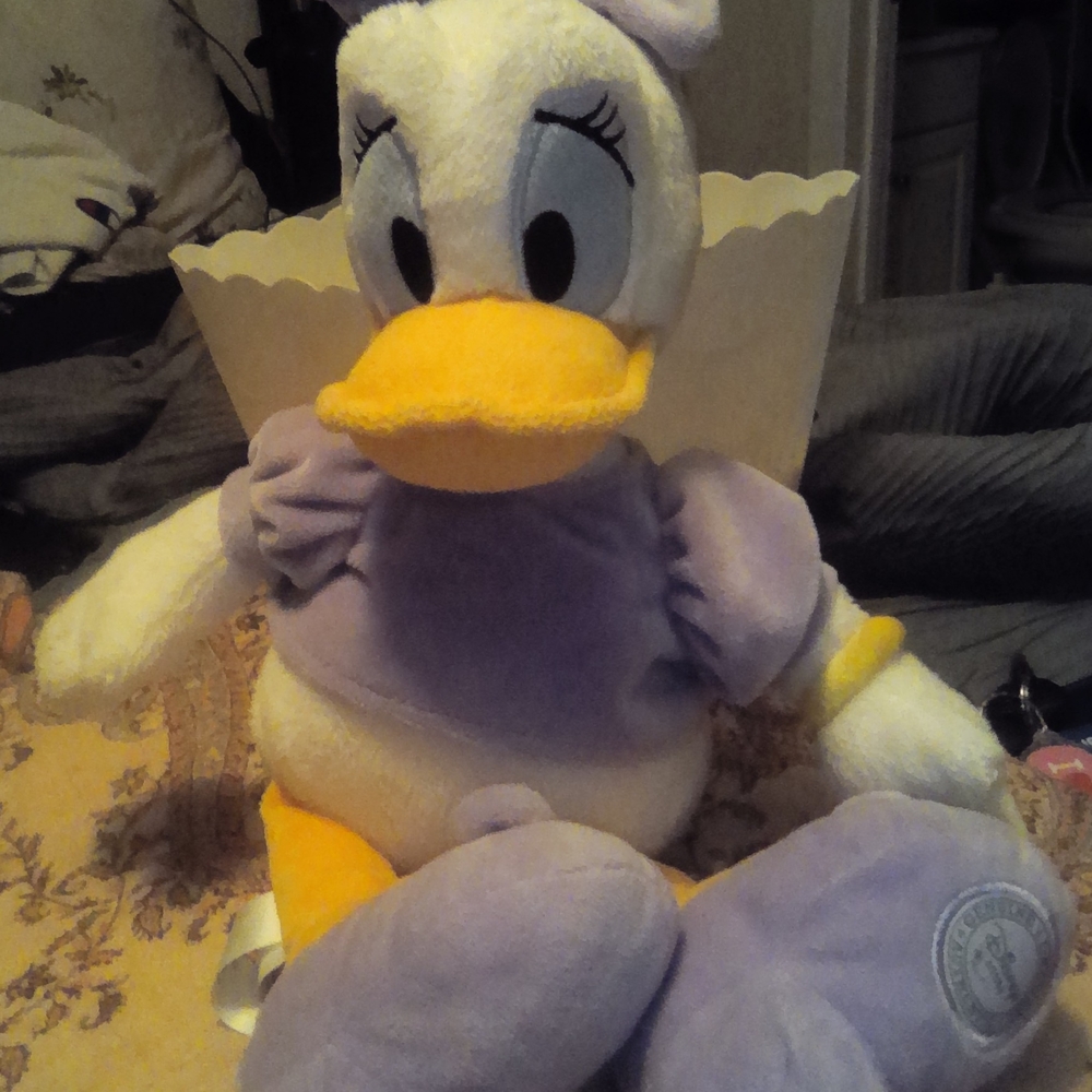 Plush Toy with Purple and White Outfit